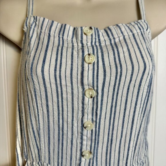 Old Navy linen blend cami jumpsuit striped size small C2 - Picture 5 of 7